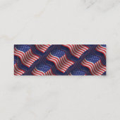 Carte De Visite Mini Drapeau de ondulation de vétéran des Etats-Unis (Dos)