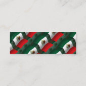 Carte De Visite Mini Drapeau de ondulation du Mexique (Dos)