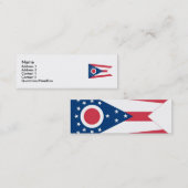 Carte De Visite Mini Drapeau d'état de l'Ohio (Devant / Derrière)
