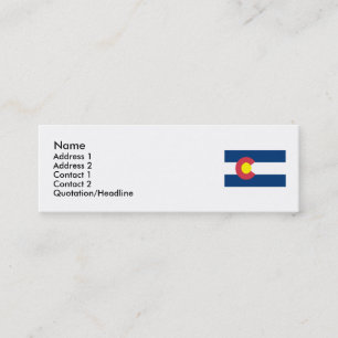 Carte De Visite Mini Drapeau d'état du Colorado
