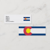 Carte De Visite Mini Drapeau d'état du Colorado (Devant / Derrière)