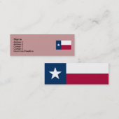 Carte De Visite Mini Drapeau d'état du Texas (Devant / Derrière)