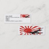 Carte De Visite Mini Drapeau japonais de Soleil Levant de bombardier de (Devant / Derrière)