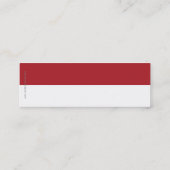 Carte De Visite Mini Drapeau simple de l'Indonésie (Dos)