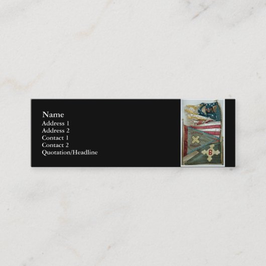 Carte De Visite Mini Drapeaux de bataille célèbres Union - Plaque 1 - (Devant)