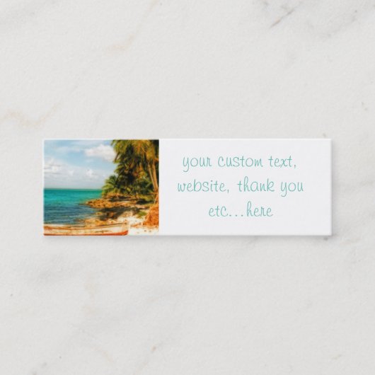 Carte De Visite Mini Dreamy Tropical Beach (Devant)