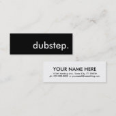 Carte De Visite Mini dubstep. (Devant / Derrière)