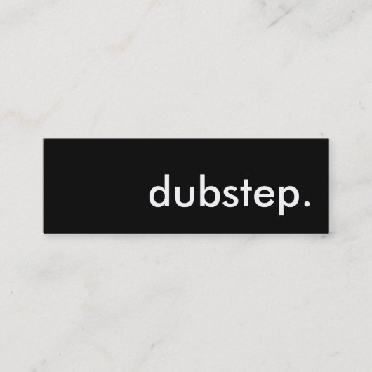 Carte De Visite Mini dubstep. (Devant)