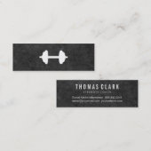 Carte De Visite Mini Dumbbell | Formateur personnel (ardoise) (Devant / Derrière)