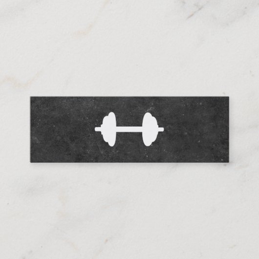 Carte De Visite Mini Dumbbell | Formateur personnel (ardoise) (Devant)