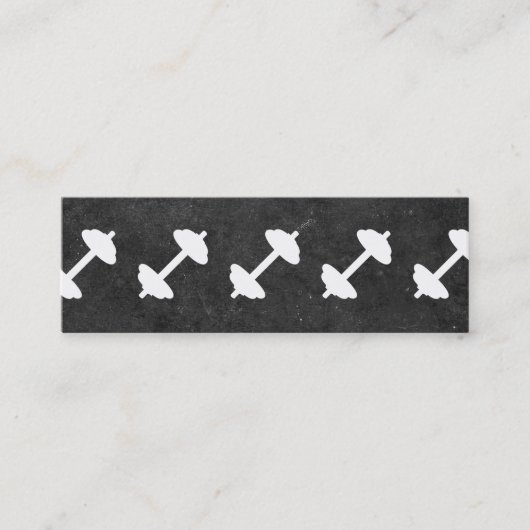 Carte De Visite Mini Dumbbell | Formateur personnel (ardoise) (Devant)