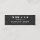 Carte De Visite Mini Dumbbell | Formateur personnel (ardoise) (Dos)