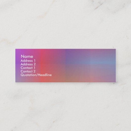 Carte De Visite Mini Dusky Color III (Devant)