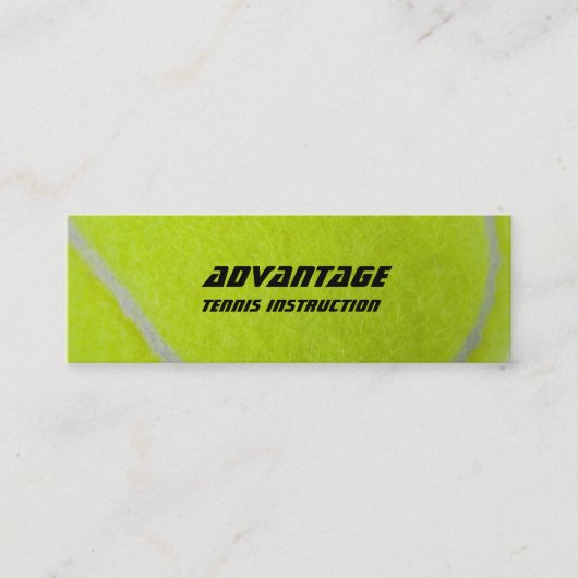 Carte De Visite Mini Duvet d'Instructor_yellow de tennis (Devant)