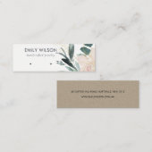 CARTE DE VISITE MINI EAU FLORALE DOUCE BLUSH GOLD EARROR ÉCRAN (Devant / Derrière)