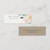 CARTE DE VISITE MINI EAU FLORALE DOUCE BLUSH GOLD EARROR ÉCRAN (Devant / Derrière)