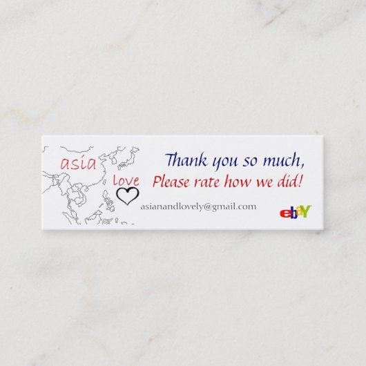 Carte De Visite Mini ebay et etsy (Devant)