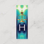 CARTE DE VISITE MINI ÉCHELLES D'OR DE LA LOI AVEC GEM STONES MONOGRAM (Dos)