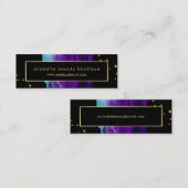 Carte De Visite Mini Éclaboussure audacieuse d'aquarelle avec des (Devant / Derrière)