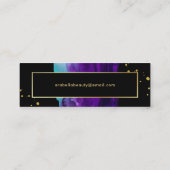 Carte De Visite Mini Éclaboussure audacieuse d'aquarelle avec des (Dos)