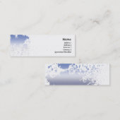 Carte De Visite Mini Éclaboussure bleue - maigre (Devant / Derrière)