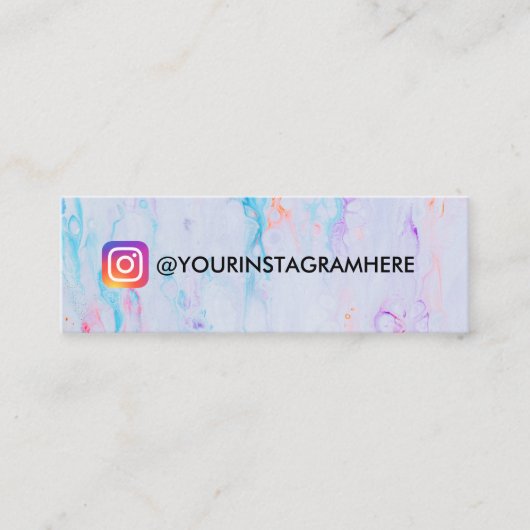 Carte De Visite Mini éclaboussure de peinture instagram (Devant)