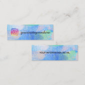 Carte De Visite Mini Éclaboussure sociale d'éclaboussure de peinture de (Devant / Derrière)