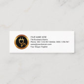 Carte De Visite Mini Éclairage brillant Vagues électricien (Dos)