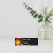 Carte De Visite Mini ÉCLIPSE MONOGRAM Noir jaune vibrant (Debout devant)