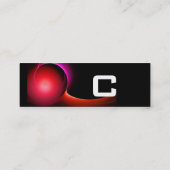 Carte De Visite Mini ECLIPSE MONOGRAM Vibrant noir rouge (Dos)