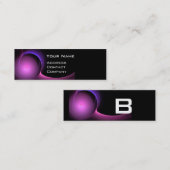Carte De Visite Mini ECLIPSE MONOGRAM Vibrant noir violet (Devant / Derrière)