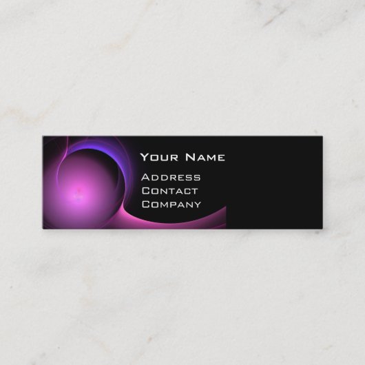 Carte De Visite Mini ECLIPSE MONOGRAM Vibrant noir violet (Devant)