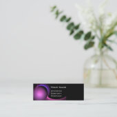 Carte De Visite Mini ECLIPSE MONOGRAM Vibrant noir violet (Debout devant)