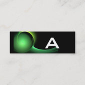 Carte De Visite Mini ECLIPSE MONOGRAM Vibrant vert noir (Dos)