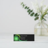 Carte De Visite Mini ECLIPSE MONOGRAM Vibrant vert noir (Debout devant)