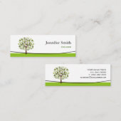 Carte De Visite Mini Écologiste - Arbre de coeur (Devant / Derrière)