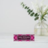 Carte De Visite Mini Écossais rose (Debout devant)