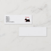 Carte De Visite Mini Écossais Terrier (Devant / Derrière)