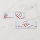 Carte De Visite Mini Écoulement rouge (Devant / Derrière)