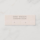 CARTE DE VISITE MINI ÉCRAMIQUE DE CÉRAMIQUE ROSE DOUX ET ROSE MOUILLÉE  (Devant)