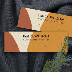 CARTE DE VISITE MINI ÉCRAN ABSTRAIT MODERNE TERRACOTTA RED ART STUD