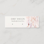 Carte De Visite Mini Écran Chic Boho Dreamcatcher Aquarelle (Devant)