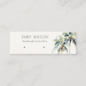 Carte De Visite Mini Écran Chic Tropical Coastal Palm Tree (Devant)