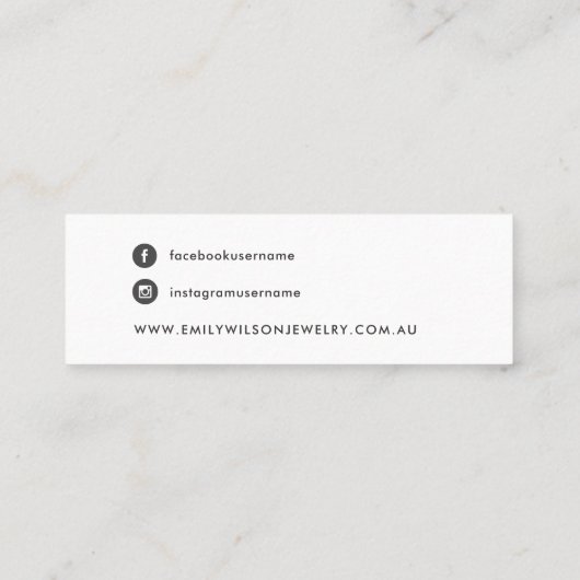 CARTE DE VISITE MINI ÉCRAN D'APPROVISIONNEMENT EN PAPIER BLANC EN PÉTAL (Dos)