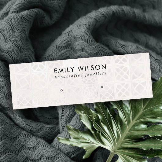 CARTE DE VISITE MINI ÉCRAN D'APPROVISIONNEMENT EN TILE MAROCAIN BLANC T