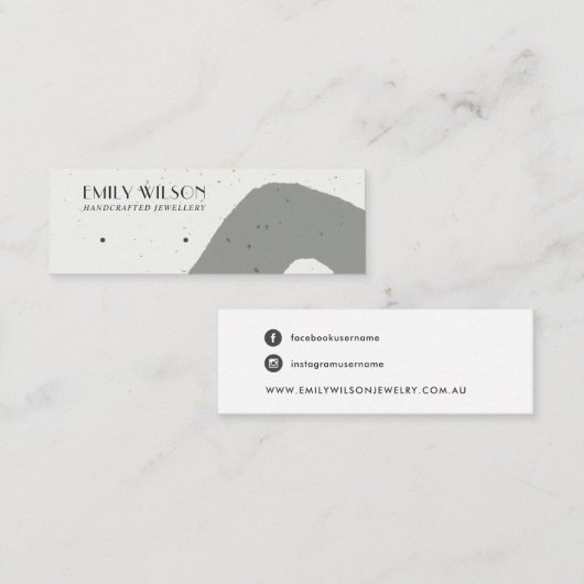 CARTE DE VISITE MINI ÉCRAN DE TEXTURE CÉRAMIQUE ABSTRAIT (Devant / Derrière)