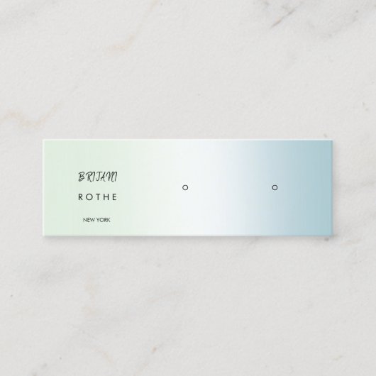 Carte De Visite Mini Écran Dégradé De Script Elevage Mini (Devant)