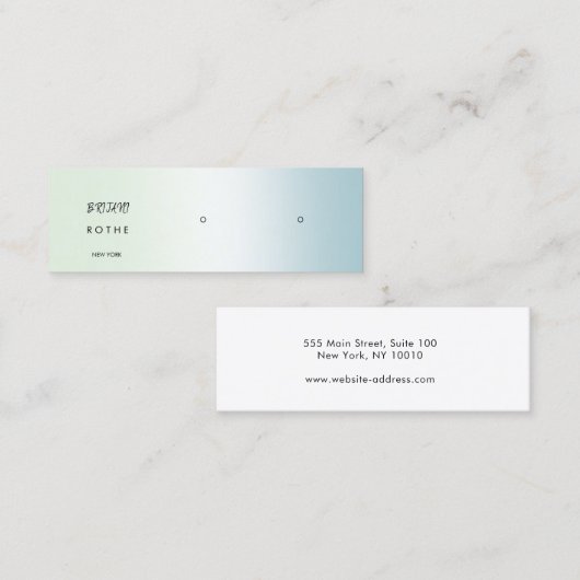 Carte De Visite Mini Écran Dégradé De Script Elevage Mini (Devant / Derrière)