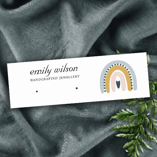 CARTE DE VISITE MINI ÉCRAN D'ÉTUDE D'ÉTUDE DE COEUR BLEU SCANDI DE PLAN