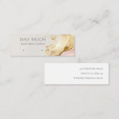 Carte De Visite Mini Écran d'oreille à Parties scintillant brillante ro (Devant / Derrière)